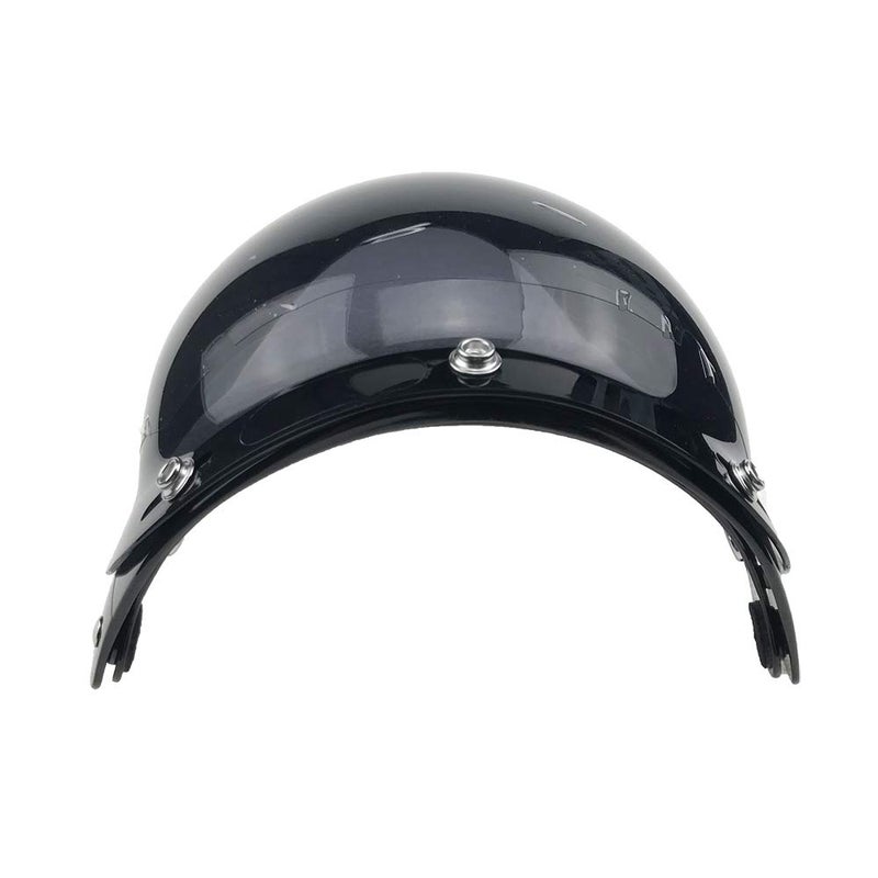 WANCAR Retro Motorcycle Bubble Visor Wind Shield Lens Universal For Standard 3-Snap Open Face Helmets(Smoke) - Image 4